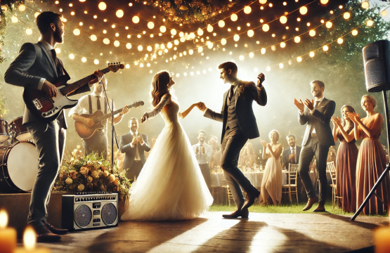 una festa con musica per il matrimonio